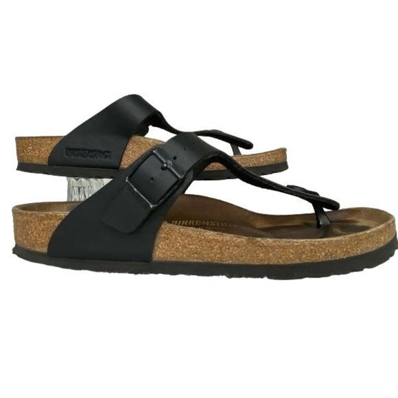 Birkenstock Shoes - Birkenstock Gizeh 240 Birko-Flor Sandals Size 40 Black unisex ladies 9 mens 7